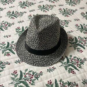 Elegant Black and White Patterned Hat